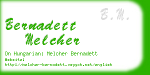 bernadett melcher business card